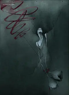 美丽且纠结是描述?Craww的艺术作品的最好的方法。她在作品中使用了包括铅笔，油漆等各种不同的媒介，并喜爱溢出墨水的效果，Craww描绘了带有巨大手型的伤心女孩。她的作品充满着非常浓郁的情绪，?痛苦，#采集大赛#