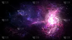 黑洞，行星和星系，科幻壁纸。深空之美。宇宙中数十亿个星系