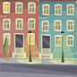 City landscape vector set