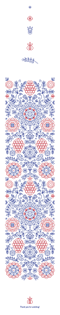 Ethnic pattern : Ethnic pattern based on authentic symbols of classic Ukrainian drawings.