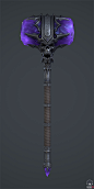 Hammer of the Dark Naaru, Vadym Tkach : World of Warcraft - FanArt<br/>Draenei Death Knight Weapon