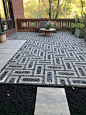 Mid-Century Modern Techo-Bloc Permeable Paver Patio – Landscape Design_Build in Olivette, MO