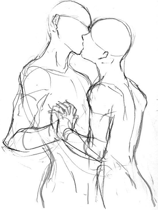 #キス構図 キス構図素体なラフ七枚組 -...