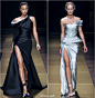 Atelier Versace F/W 2016 Haute Couture｜范思哲女战士们季季都会在高定时装周打响头阵～这次虽然还是招牌式性感的裹身和单边高叉，但受到些许东方折纸艺术的影响，满场粉调的流线结构，工艺上皆以立体打褶为主～