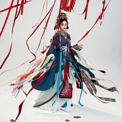 谷蔓蔓 天官赐福 重工战国袍绣花汉服改良汉元素女神仙服-淘宝网