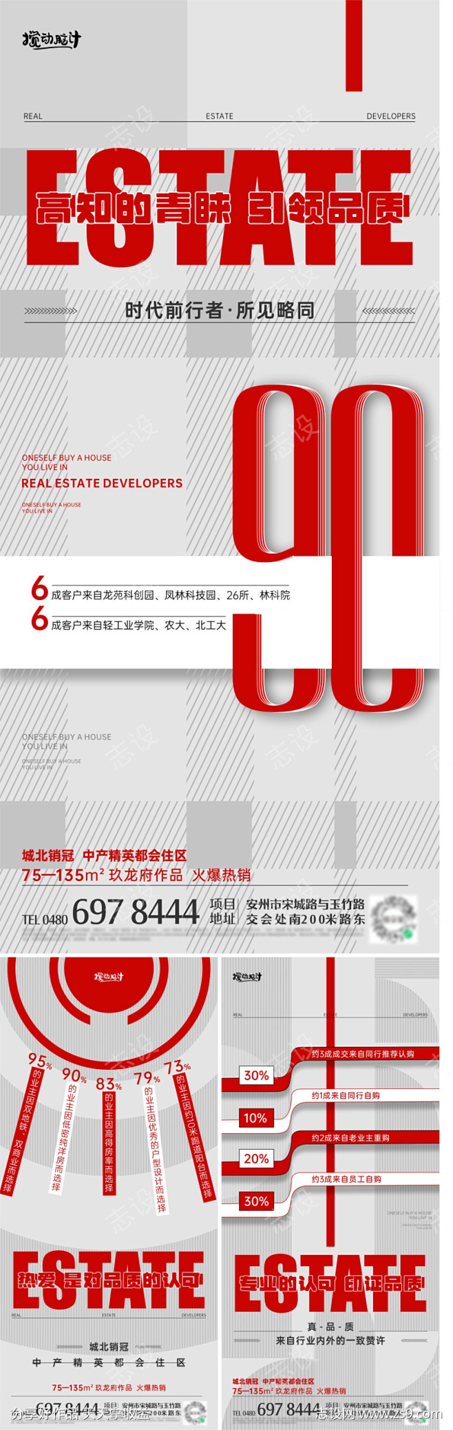 地产业绩海报_源文件下载_CDR格式_1...