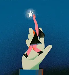 简单的几何图形，大胆的构图！Tania Yakunova复古风的活力插画作品