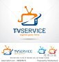 TV Service Logo Template Design Vector