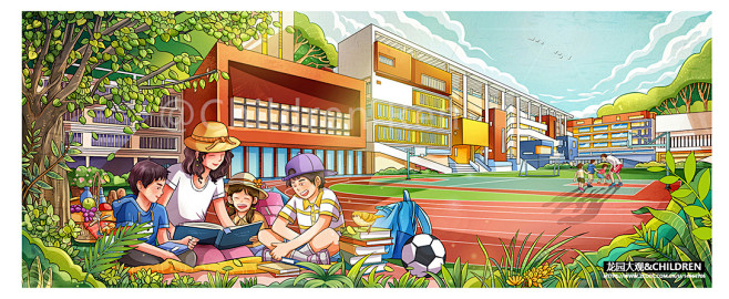 龙园大观房地产台历插画-古田路9号-品牌...