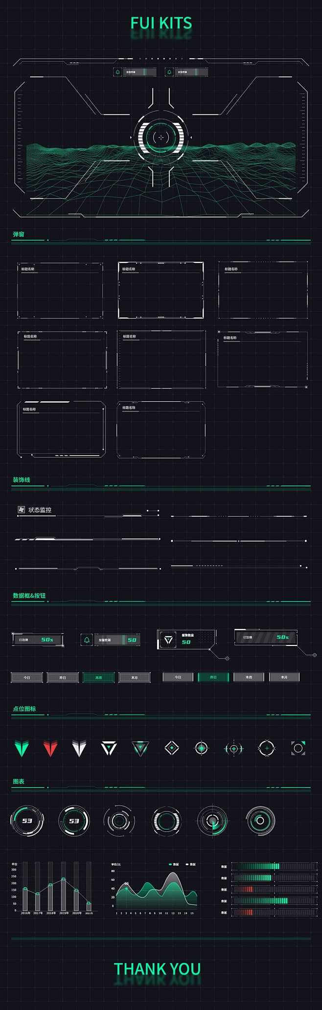 FUI风格组件合集