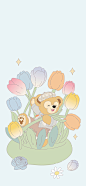 达菲七宝浪漫花朵春日壁纸 ​​​