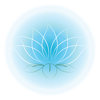 莲花蓝色蓝莲花透明开花图形illustrator设计