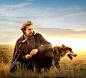 Dances with Wolves movie pic of Kevin Kostner and wolf: 