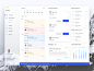 Medical Managing App - Dashboard blur white blue ui  ux notification appointments stats calendar navigation medical app dashboard