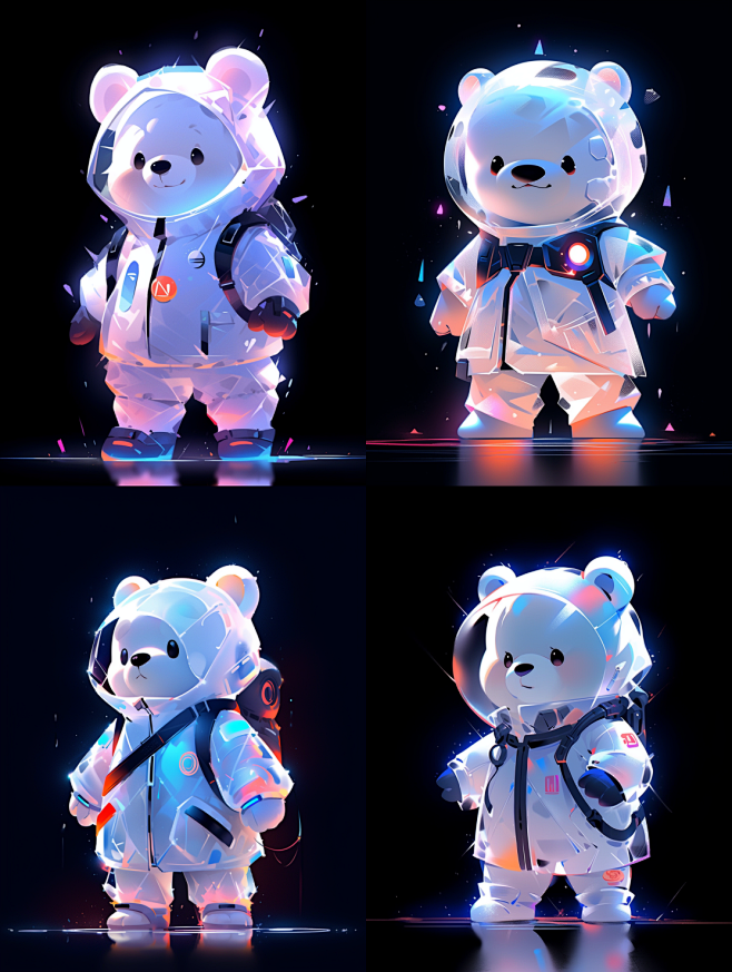 7n8zihu_Ice_Bear_IP_wears_a_transparent_fluorescent_holographic ...