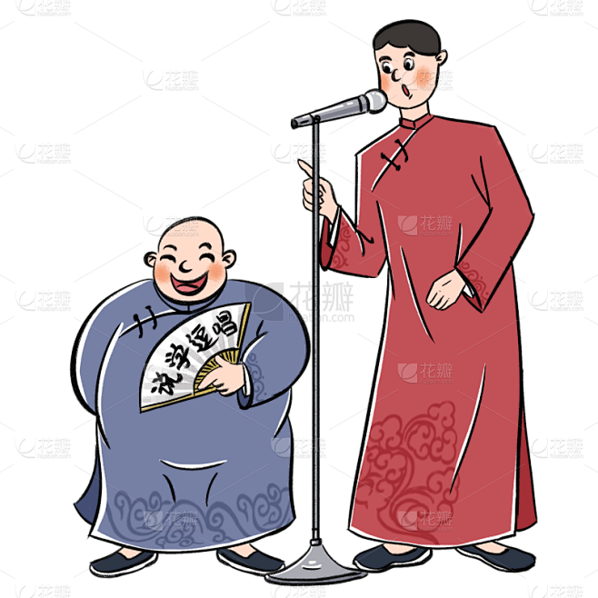 手绘-相声人物元素