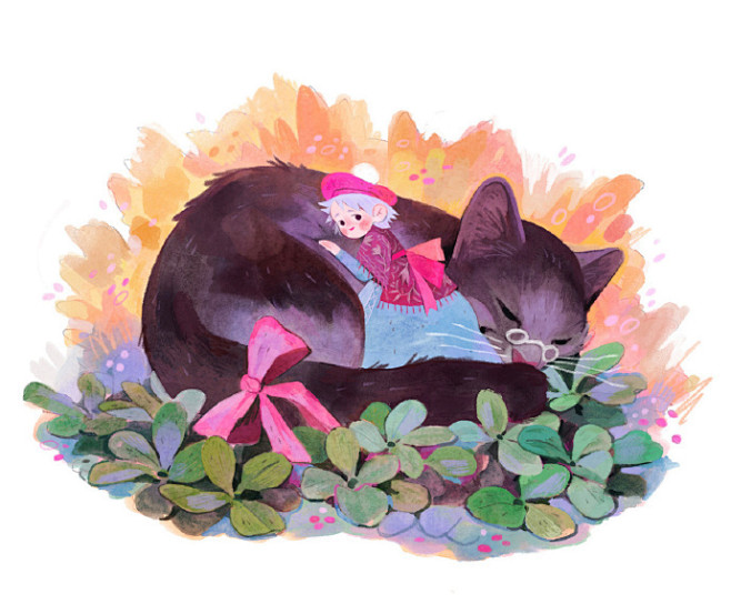 插画师 maud_bihan 的一组治愈...