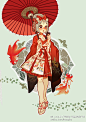 #Lolita# 偶然看到了@清明158 菇凉的这个白昼梦的装扮→ O清明158 觉得好萌啊，忍不住画了下来。没有画的太细，觉得背景太空于是找的素材贴了一下，希望和姑娘的装扮搭配起来。也请多多支持清明姑娘的原帖po！@Lo娘脑洞小天坑 @Lolita装扮