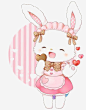 可爱兔子_新图网 https://ixintu.com 兔子 动物 粉色 拟人 童话 梦幻