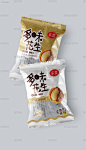 多味花生卡通休闲零食食品包装袋设计