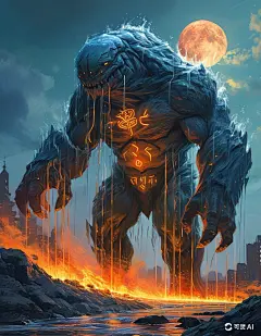 3x4_幻想艺术_角色扮演游戏艺术___1_巨型生物____在精灵城市的_6
