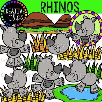 Rhino Clipart {Creat...