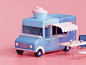 Ice Cream Truck all timeless uiux design udhaya render truck icecream ice illustration