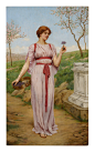 英国拉斐尔前派与新古典主义画家约翰·威廉·高多德（John William Godward，1861年8月9日－1922年12月13日）的作品THE POSY。