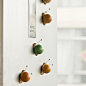 创意冰箱磁贴磁铁家用办公个性彩色可爱卡通蜗牛萌3d立体原木磁贴-淘宝网