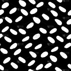 圆点白色抽象无缝图案在黑色背景上。向量设计为纺织品，背景，衣服，包装纸，网站和壁纸。时尚插画无缝图案