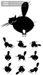 可爱卡通插画猫咪矢量素材