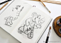 Billy Bom 冰淇淋调皮卡通小象动物品牌包装设计品牌形象设计3-手绘插图设计