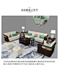 新中式沙发现代中式简约轻奢禅意中国风客厅真皮组合家具-tmall.com天猫