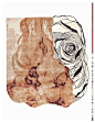 This may contain: an image of a piece of art that has been altered to look like flowers
