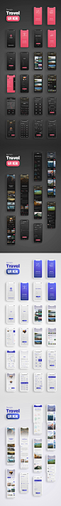 一套完美的旅行分享&工具类APP UI KITS [Sketch,For iPhone X] | 