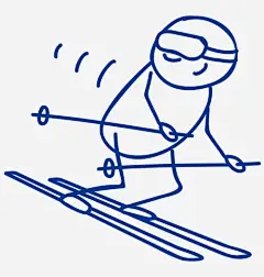 手绘滑雪火柴人矢量图免抠素材_新图网 https://ixintu.com 手绘 火柴人 矢量图