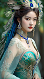 AI绘画 | 翡翠婀娜，古风羽毛下的御姐女王_艺术_细节_气质 : 翡翠婀娜让人仿佛在艺术的世界中遇见了一位真正的女王，勾起人们对于美和尊贵的向往。
AI绘画以其独特的技术，将古风羽毛下的御姐女王翡翠婀娜展现在人们面前。 让我们沉浸在AI绘画带来的艺术世界中，感受翡翠婀娜这位…