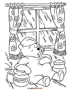 红豆饭小学生简笔画采集到维尼小熊儿童简笔画