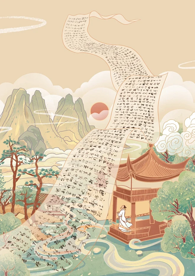插画分享｜古诗词｜附绘画过程｜古风国风 - 小红书