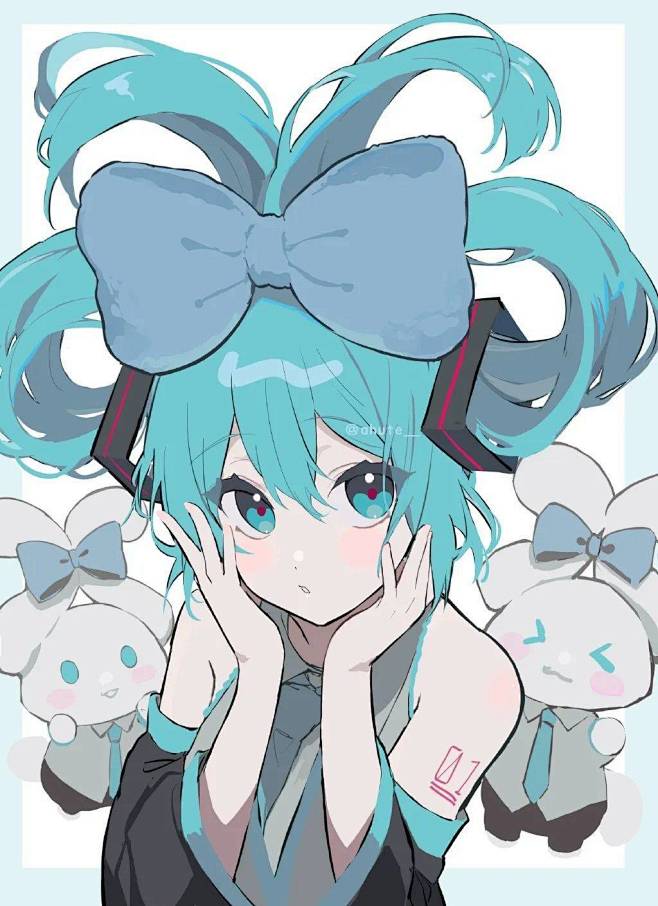 初音新发型！画师大大们最近都在画的玉桂狗 x 初音未来，直接萌出血！_活动_作品_大耳狗 : 三丽鸥旗下玉桂狗（大耳狗）近日与初音未来开展了 ...