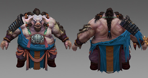 3d美术猪刚鬣魔兽wow游戏截图三国杀游戏人物龙图教育