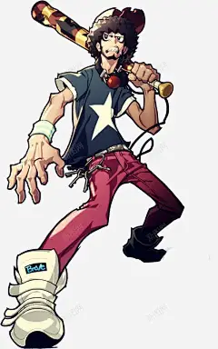 战斗的男孩 美式漫画 美漫 街头涂鸦 元素 免抠png 设计图片 免费下载 页面网页 平面电商 创意素材