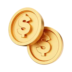 Dollar Coin 3D Illustration