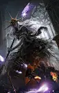 Aldrich, Devourer of Gods,Dark souls III.Fan art, Yanchong Lim : Dark souls III   fan art,
The game full of tragedy  darkness and sickness.
But, undeniable ， it is a great game.
I am fascinated by it.