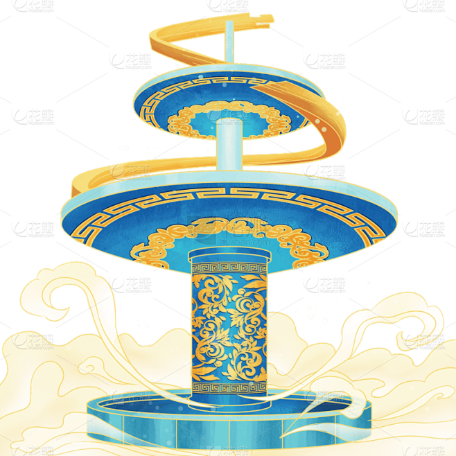 金边国潮风-城市建筑地标主题