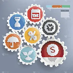 企业管理概念信息图形设计、矢量