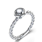 1/2 ctw Round Bezel Set Diamond Engagement Ring in 14k White Gold