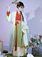 十九觅原创设计[画棠春]汉服飞机袖刺绣褙子百褶裙宋制汉服女春秋-淘宝网