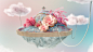 Beautiful c4d calm dream flower pastel surreal