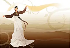 ??·韩服女孩·插画·韩国女孩·服饰·传统服饰 - 淡泊 - 淡泊